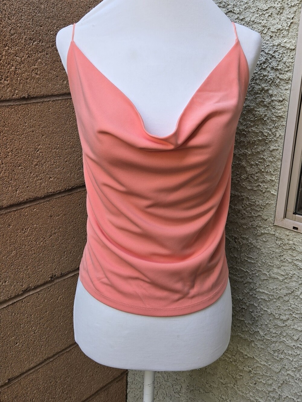 Moda International Women’s Coral Cowl Neck Camisole Top
